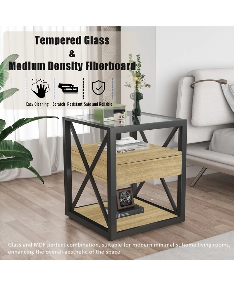 Streamdale Furniture Modern End Table Set of 2