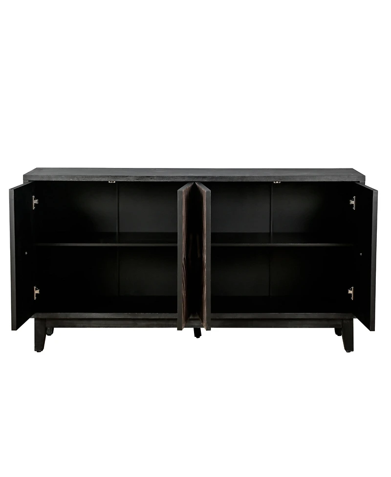 Streamdale Furniture Streamdale 60" Mid-Century Sideboard with Diamond Doors