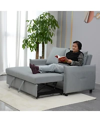 Streamdale Furniture 3-in-1 Velvet Sleeper Sofa with Storage