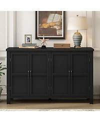 Streamdale Furniture 4-Door Sideboard with Adjustable Shelves and Retro Handles