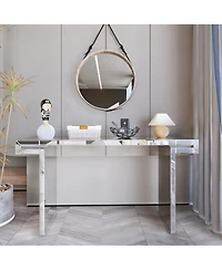 Streamdale Furniture Luxury Fluted Mirror Console Table