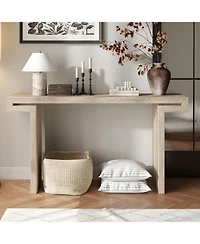 Streamdale Furniture 60" Rustic Farmhouse Console Table, Distressed Wood Finish