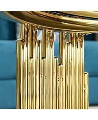 Streamdale Furniture Glass Top Round Coffee Table