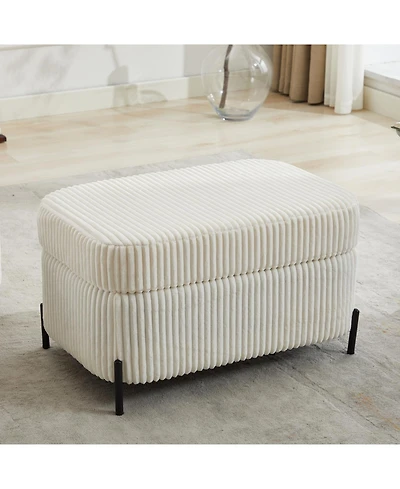 Streamdale Furniture Corduroy Storage Ottoman