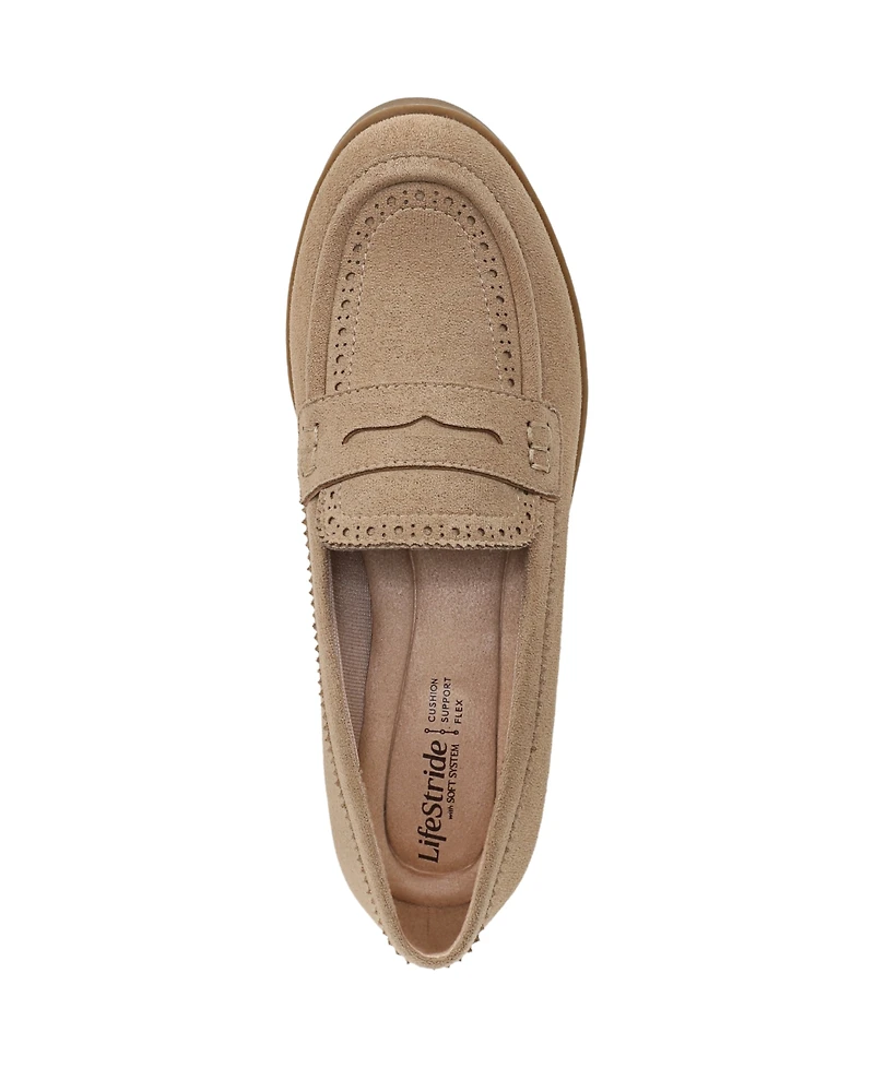 LifeStride Women's London 3 Lug Sole Penny Loafers