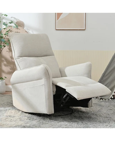 Streamdale Furniture Swivel Rocker Recliner Chair, Nursery Glider, Modern Rocking Chair - Gray