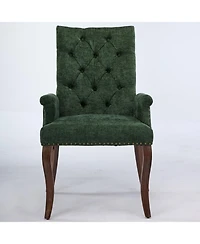Streamdale Furniture Chenille Dining Chair, Wood Legs, Tufted