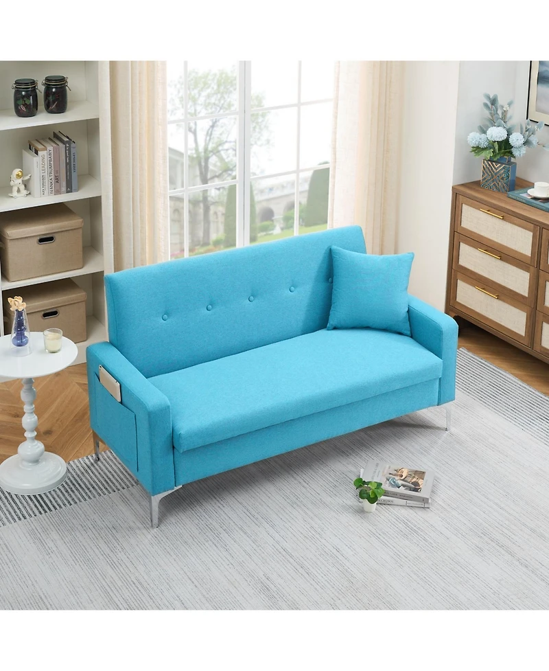 Streamdale Furniture 57" Comfortable Double Sofa w/ Storage