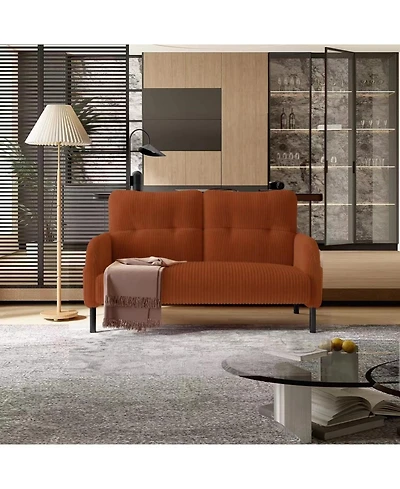 Streamdale Furniture Streamdale Corduroy Double Sofa - Living Room/Bedroom