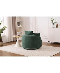 Streamdale Furniture Streamdale Swivel Barrel Accent Chair with Pillows
