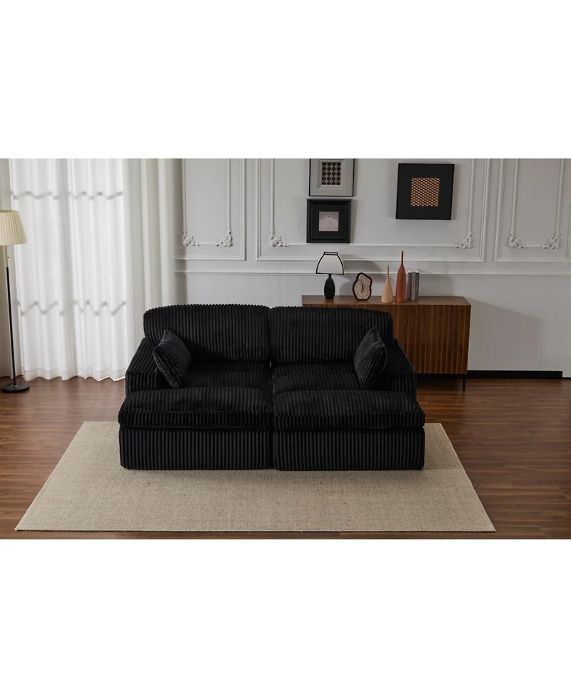 Streamdale Furniture Streamdale Double Chaise Lounge Sleeper Sofa Bed