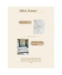 Streamdale Furniture Streamdale Chenille Box-Tufted Sofa with Stainless Steel Legs