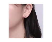 Rachel Glauber Teens 14K Gold Plated Pearl Animal Head Shaped Stud Earring