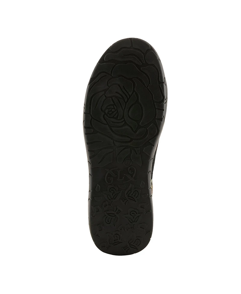 L'Artiste Danli-Fab Fashion Sneakers | Leather & Tapestry Print Lace-Up With Side Zipper