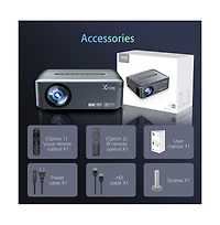 Artudatech 8K Android Smart Projector with 1080p, Daytime Viewing, Built-in Sound & Voice Control