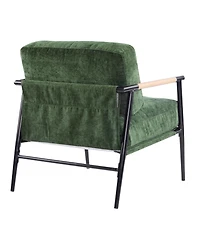 Streamdale Furniture Modern Accent Chair with Plush Cushions and Wooden Armrests