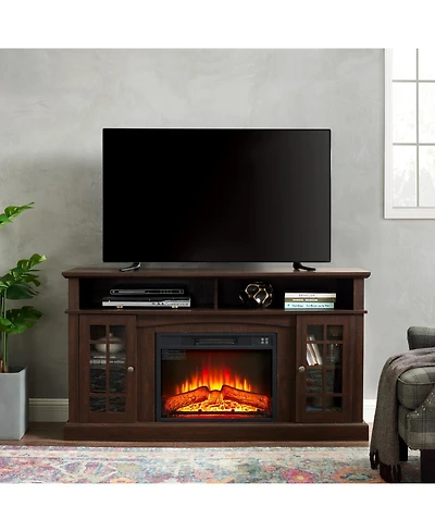 Streamdale Furniture Streamdale Tv Stand with Fireplace for TVs Up to 65", Espresso