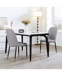 Streamdale Furniture Grey Dining Chairs (Set of 2) - Cushioned, Modern Kitchen/Living Room