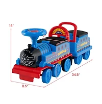 Hongge Kids Electric Ride On Train with Detachable Carriage and Interactive Sounds