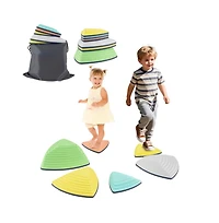 Kids Balance Stepping Stones Set of Six with Textured Surface and Motor Skill Training
