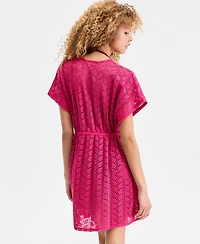 Miken Women's Crochet Tassel-Tie Kimono Cover-Up, Macy's Exclusive
