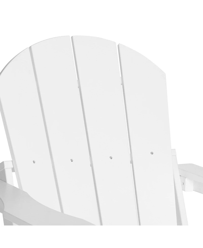 WestinTrends All-Weather Contoured Outdoor Poly Folding Adirondack Chair (Set of 8)