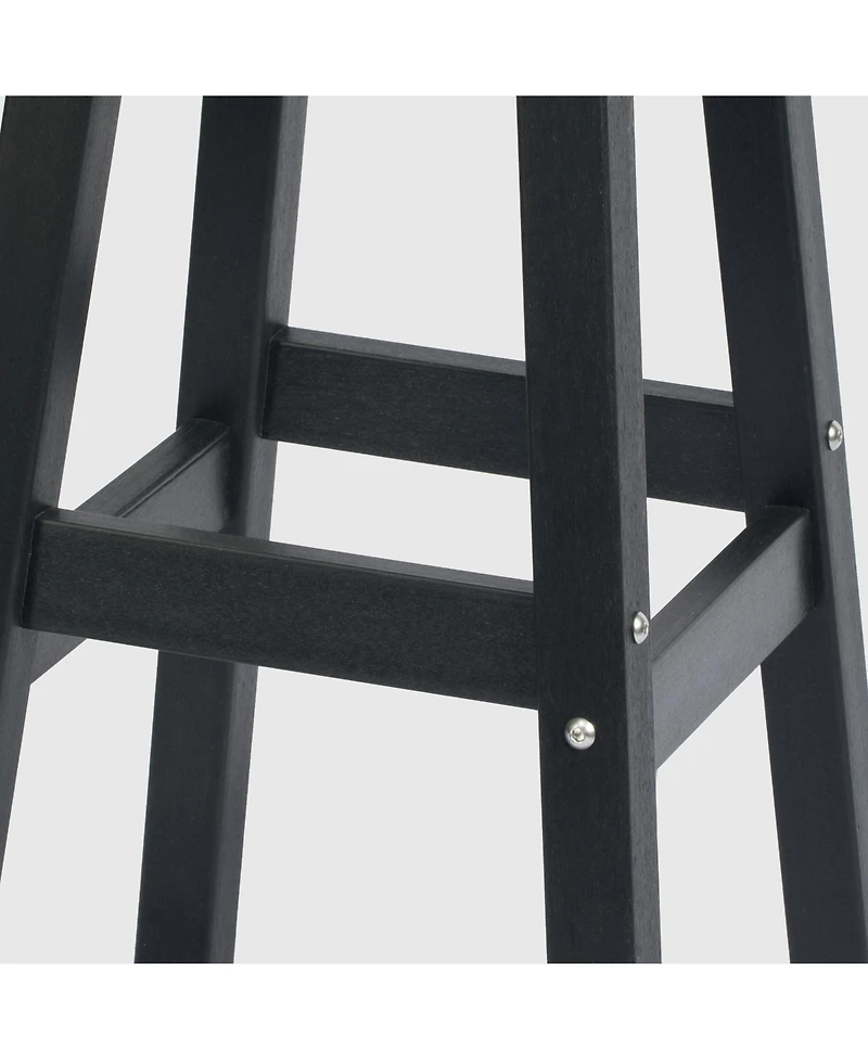 WestinTrends 29" Hdpe Outdoor Patio Square Backless Bar Stool