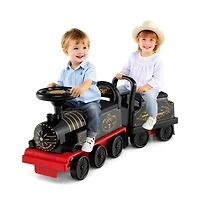 Hongge Electric Ride On Train with Detachable Carriage and Interactive Sounds for Kids