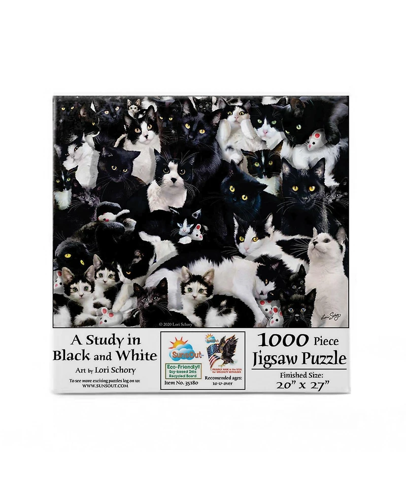 SunsOut Study in Black and White 1000 piece Jigsaw Puzzle for Adults