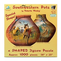 SunsOut Southwestern Pots 1000 piece Jigsaw Puzzle for Adults Special Shape