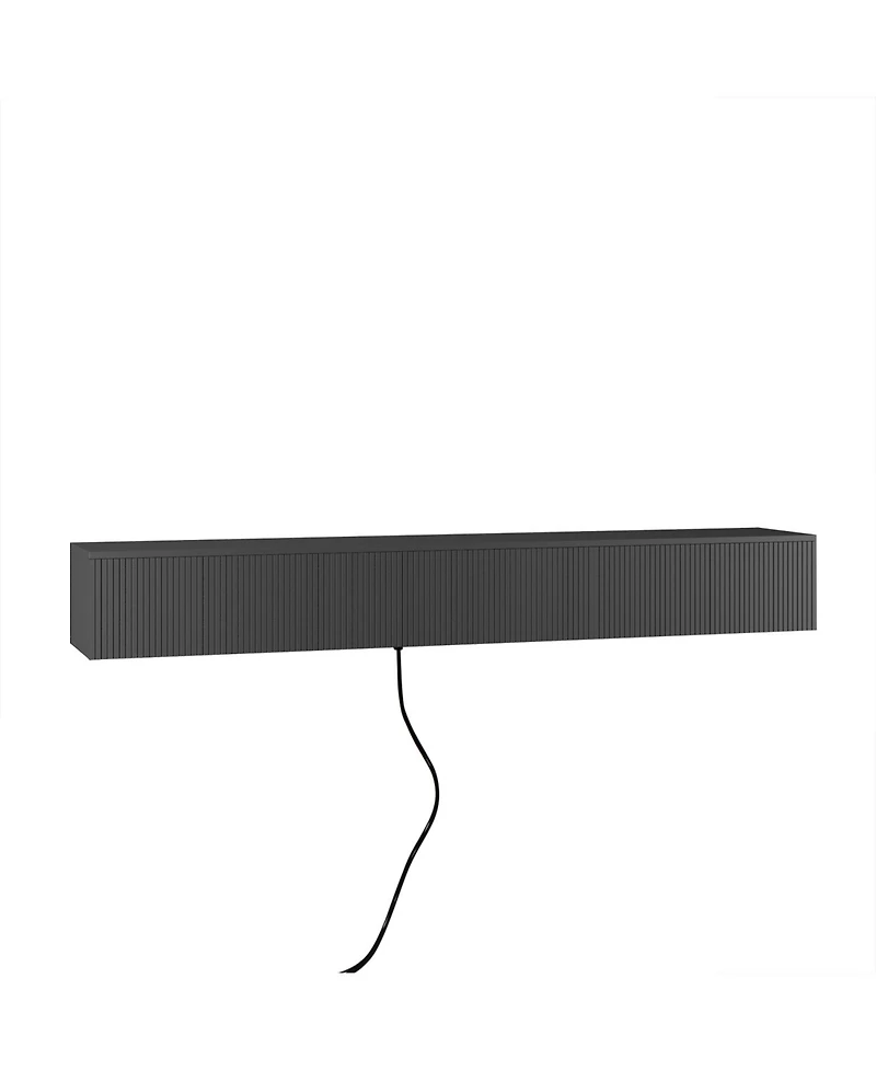 Streamdale Furniture Floating Tv Stand with 16 Led Lights, 69" Tv Cabinet for 55-65" TVs