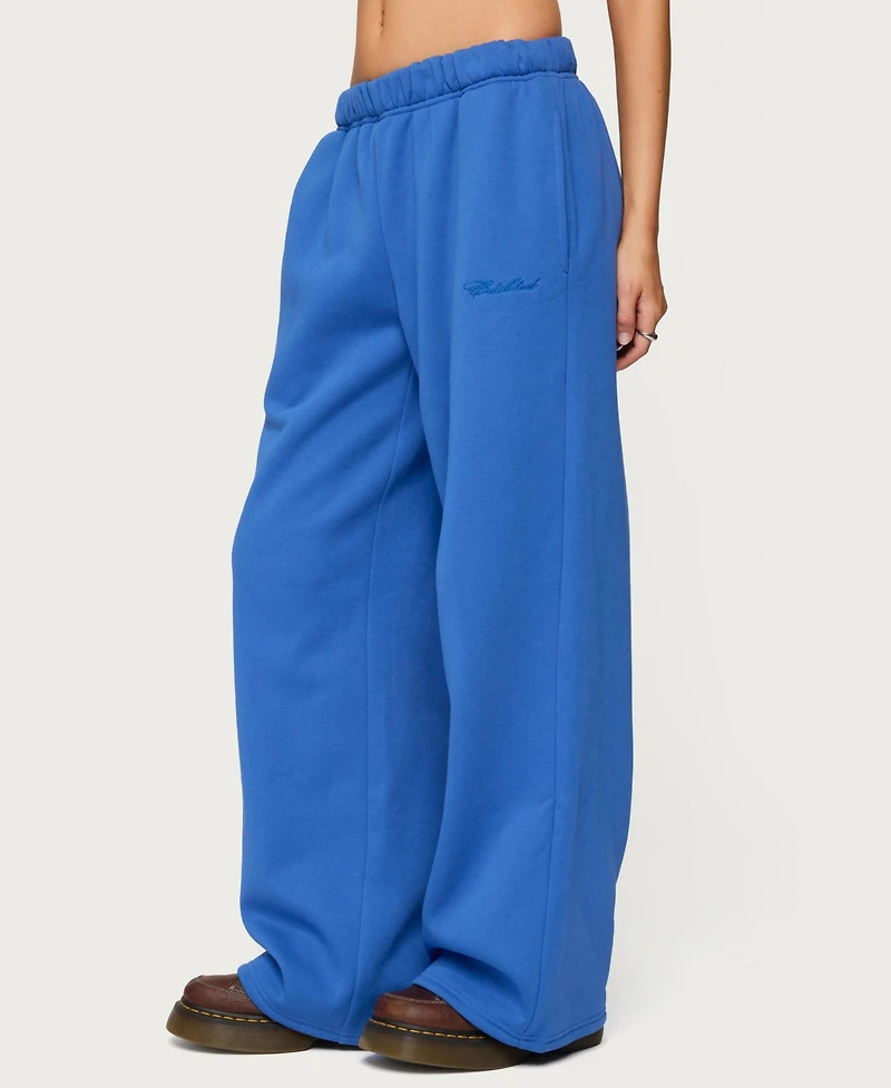 Edikted Women's Basic Girl Wide Leg Sweatpants