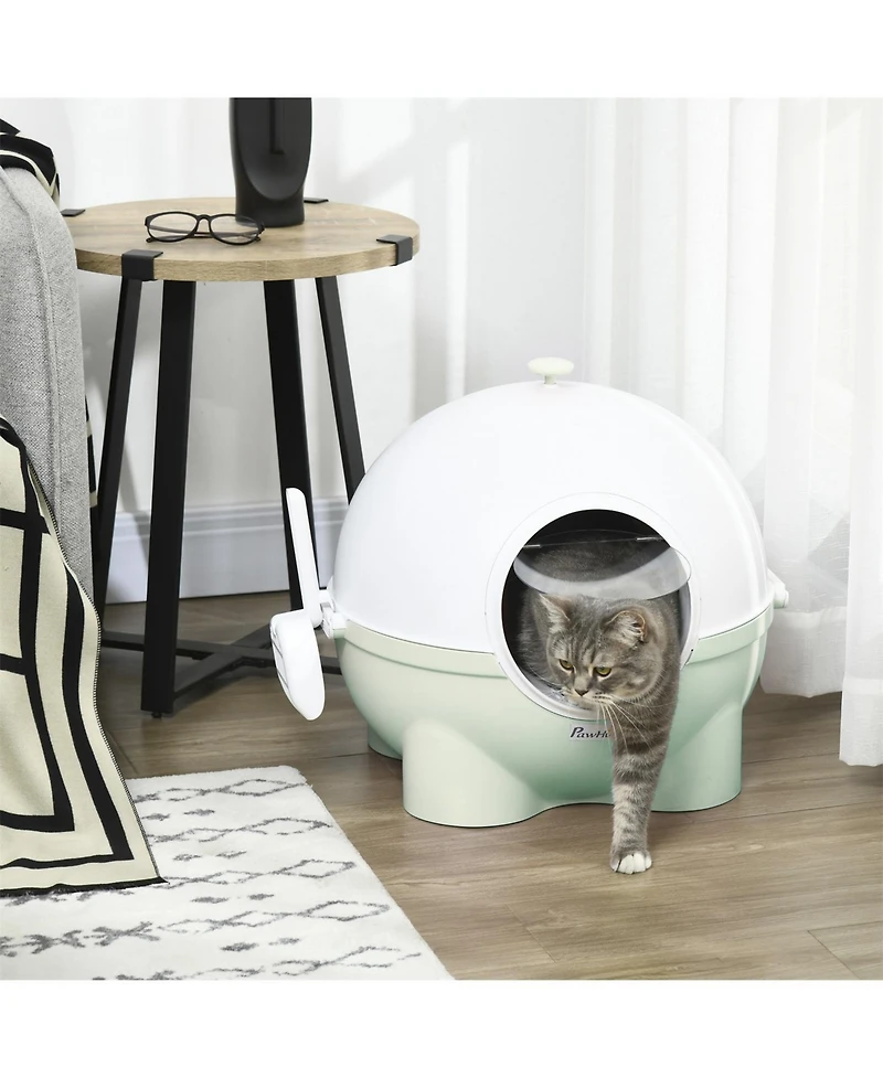 Aostirmotor Large Hooded Cat Litter Box with Lid