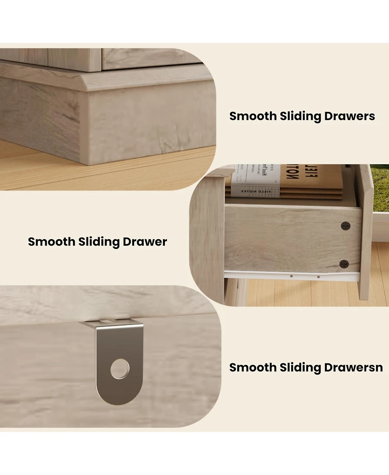 gaomon 8 Drawer Dresser for Bedroom, Wide Wooden Chest of Drawers with Top