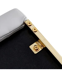 Streamdale Furniture Modern Gray Pu Leather Dining Chairs (Set of 2)