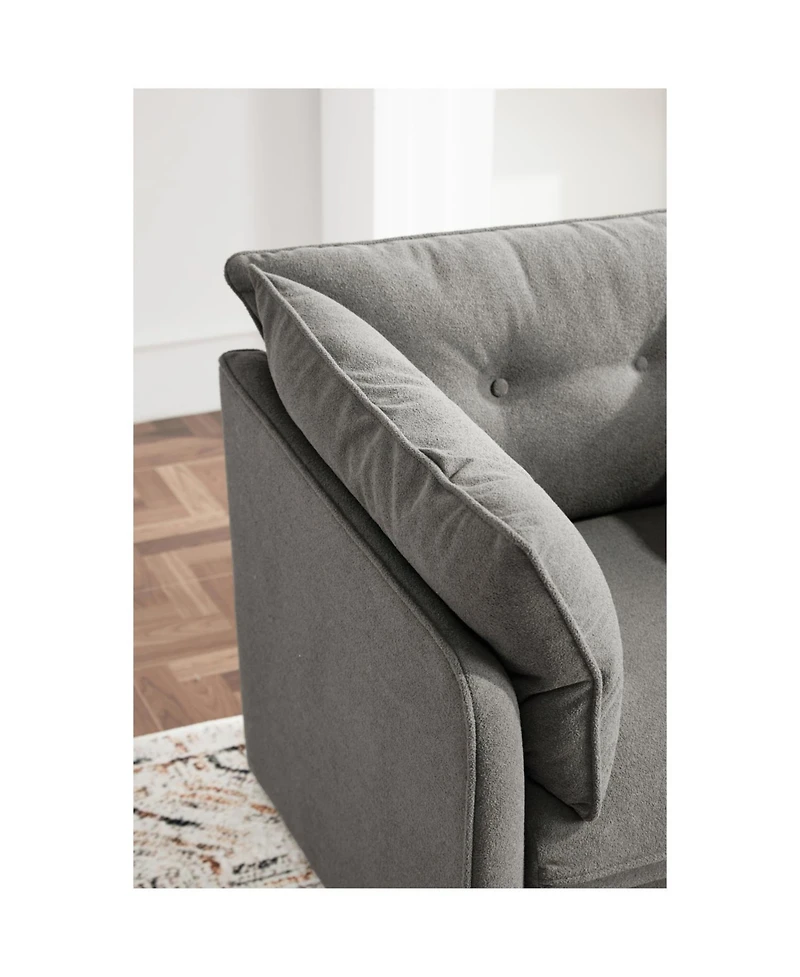 Streamdale Furniture Modern Style Chenille Oversized Armchair Accent Chair Single Sofa Lounge Chair for Living Room, Bedroom