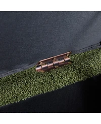 Streamdale Furniture Green Boucle Storage Ottoman with Flip-Top Lid