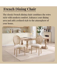 Streamdale Furniture French Country Rattan Back Dining Chairs - Set of 2