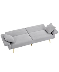 Streamdale Furniture Teddy Upholstered Loveseat Sofa Bed with Adjustable Back