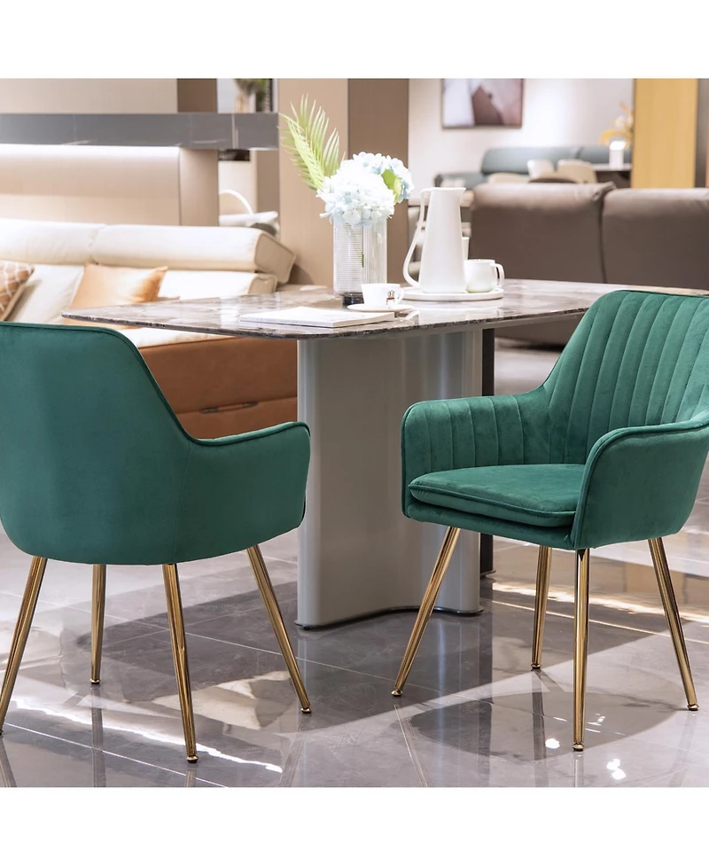 Streamdale Furniture Streamdale Velvet Dining Chairs (Set of 2)