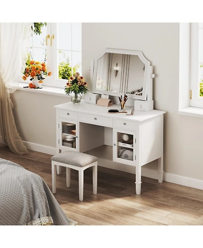 Streamdale Furniture Makeup Vanity Desk with Adjustable Mirror