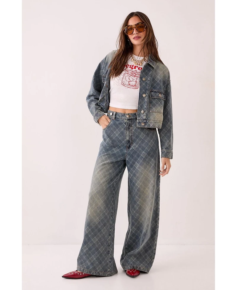 Nasty Gal Women's Denim Distressed Straight Leg Jeans