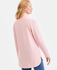 Style & Co Women's Cozy Quarter-Zip Tunic Fleece Sweatshirt, Exclusively at Macy's