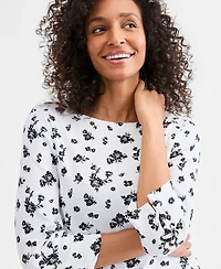 Style & Co Petite Tie-Detail Boat Neck Tunic Top, Macy's Exclusive