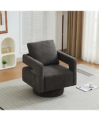 Streamdale Furniture Modern Open-Back Swivel Accent Chair, 360 Rotation