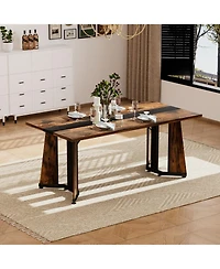 Streamdale Furniture 70.9" Rectangular Dining Table - Seats 8 Rustic Brown