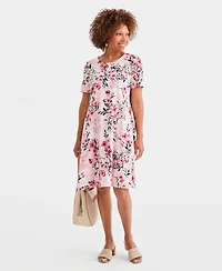 Style & Co Women's Printed Short-Sleeve T-Shirt Dress, Macy's Exclusive