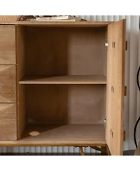 Streamdale Furniture Light Wood 9-Drawer Dresser & Tv Stand