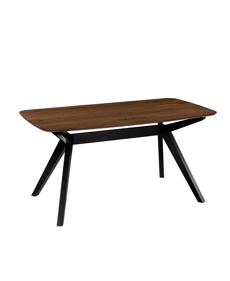 Streamdale Furniture Wood Dining Table ,Walnut+Black
