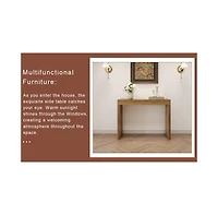 Streamdale Furniture Streamdale Elegant Wood Grain Bar Table w/ Drawers - 50 Inches